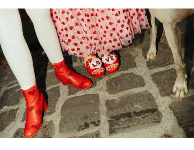 Love heart shoe clips