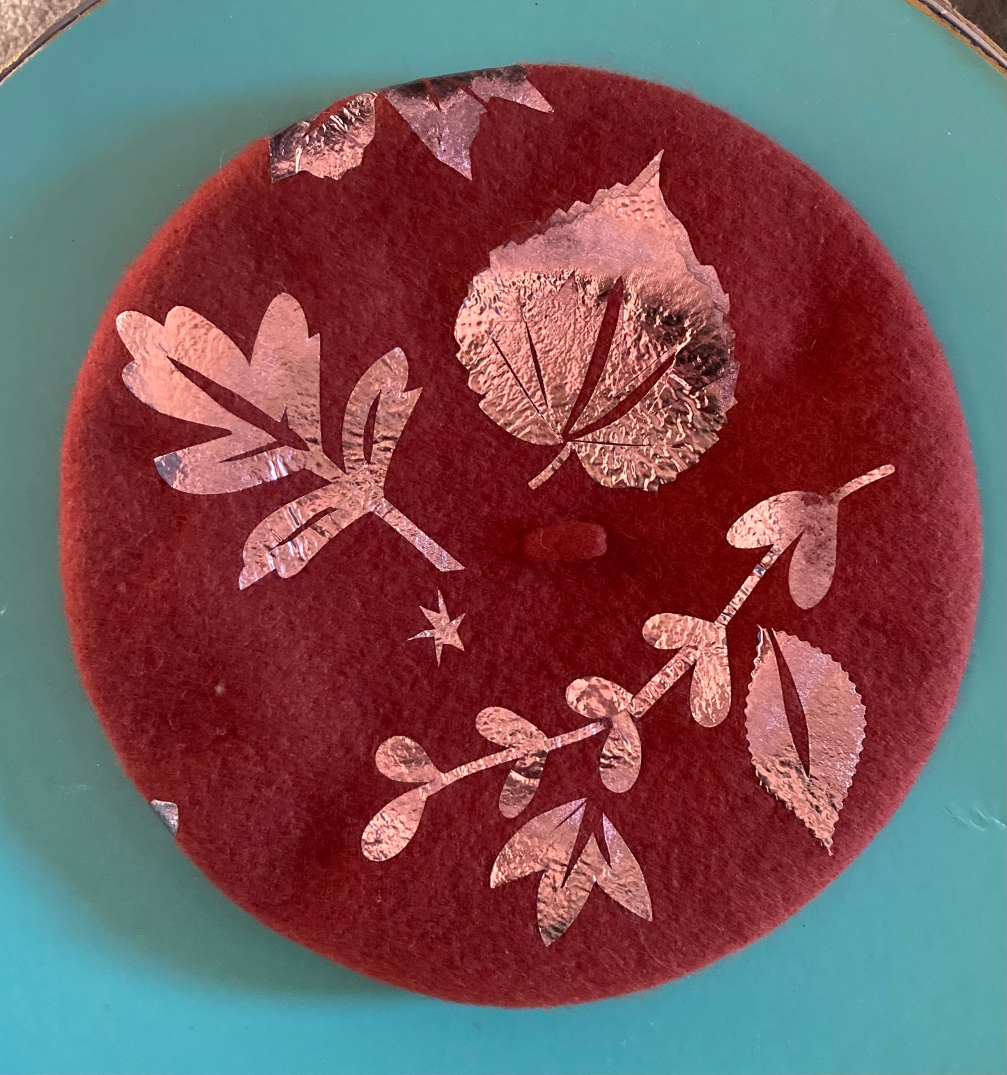 Hand printed Wool berets