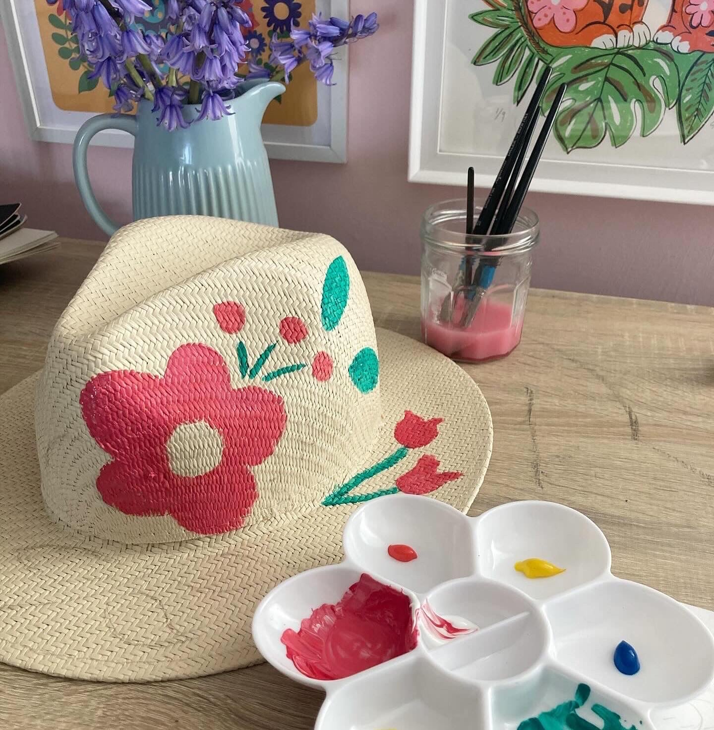 Hat painting, craft workshop