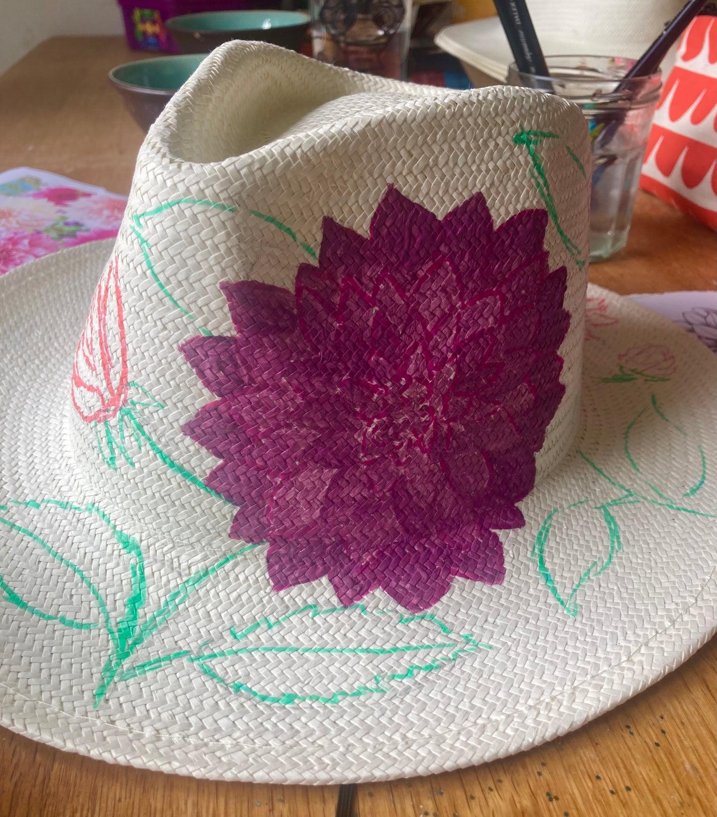 Hat painting, craft workshop