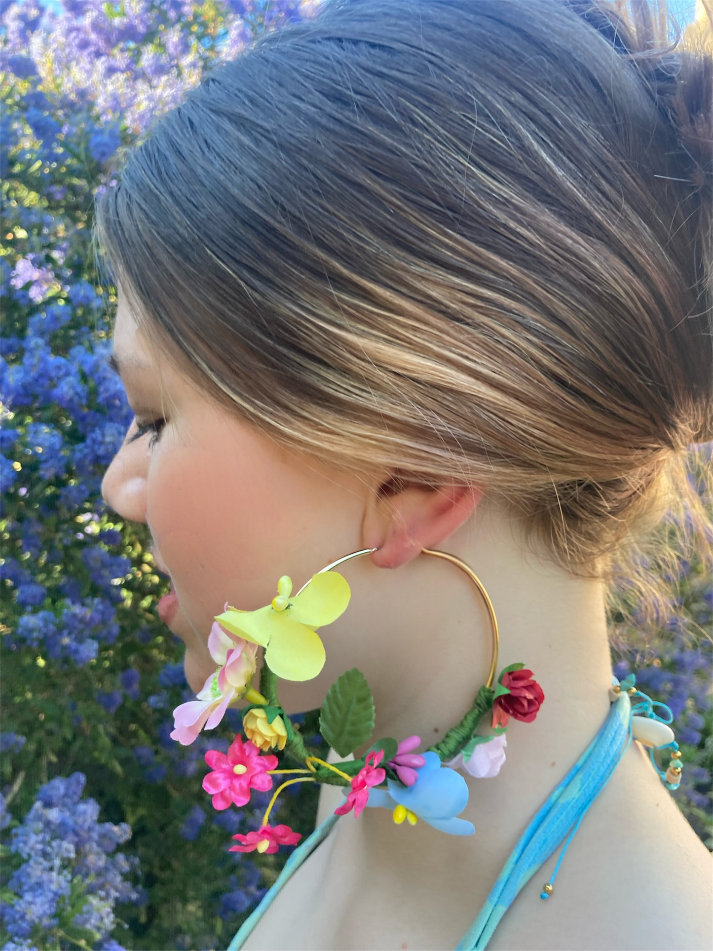 Hen creative parties - flower earrings