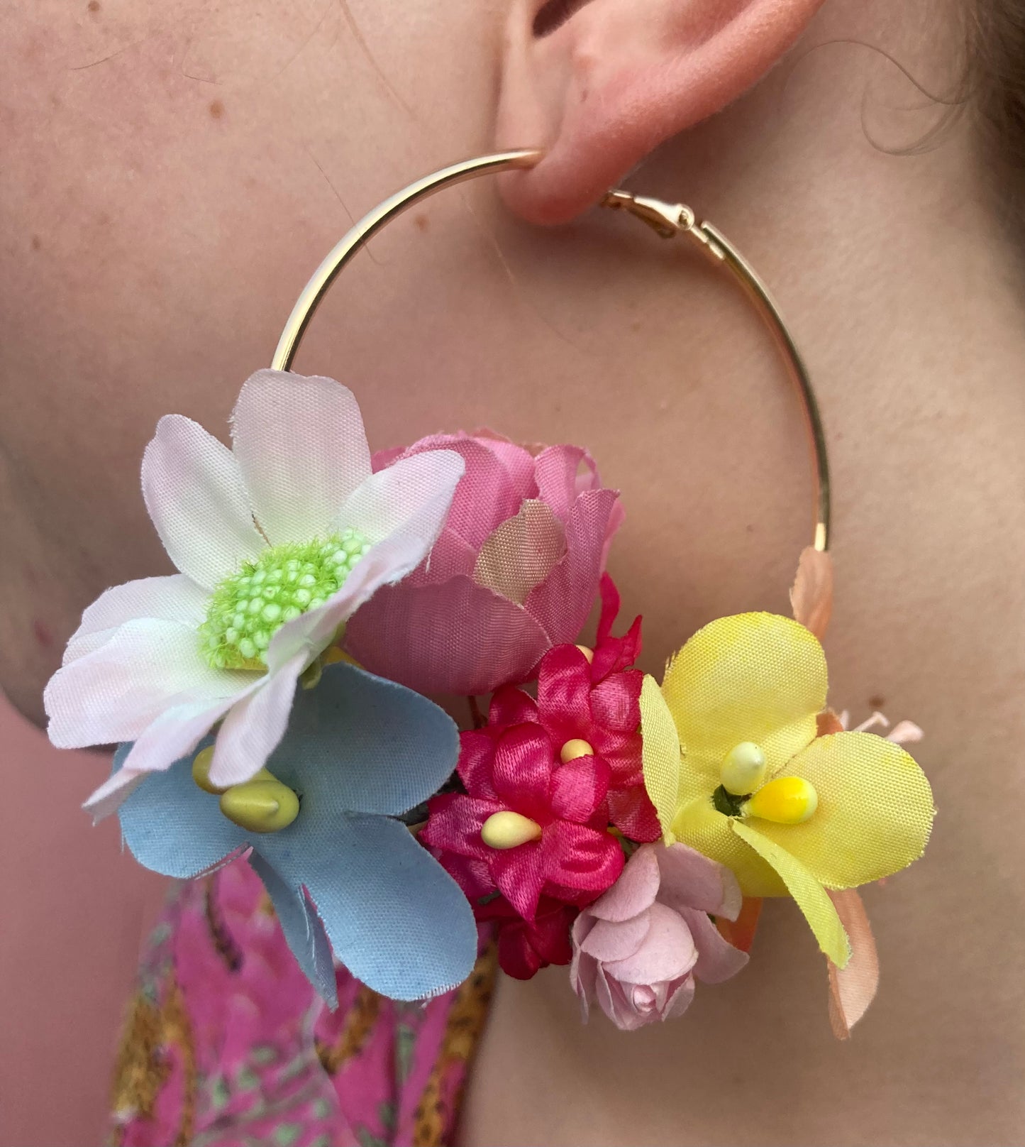Hen creative parties - flower earrings