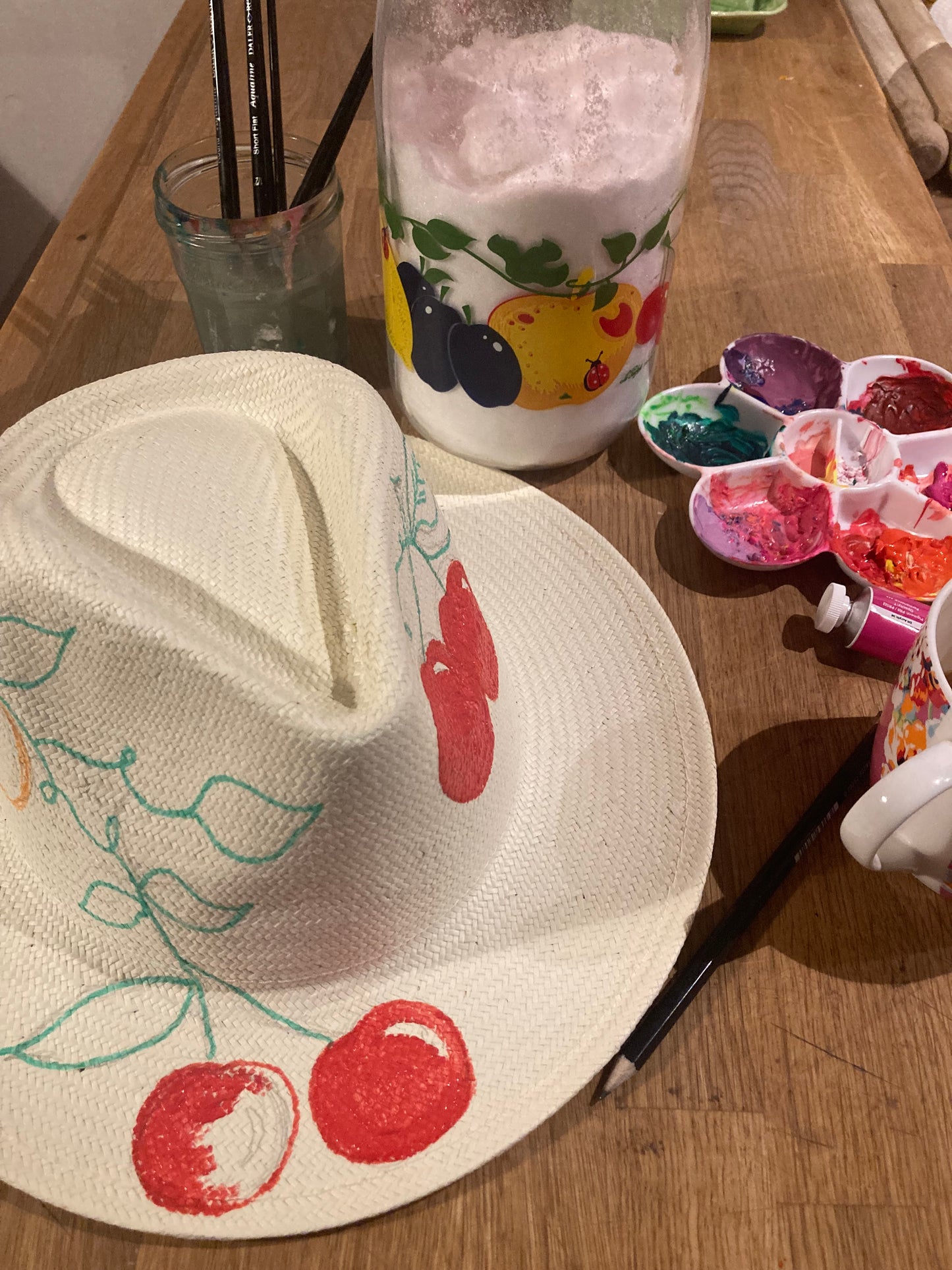 Hat painting, craft workshop