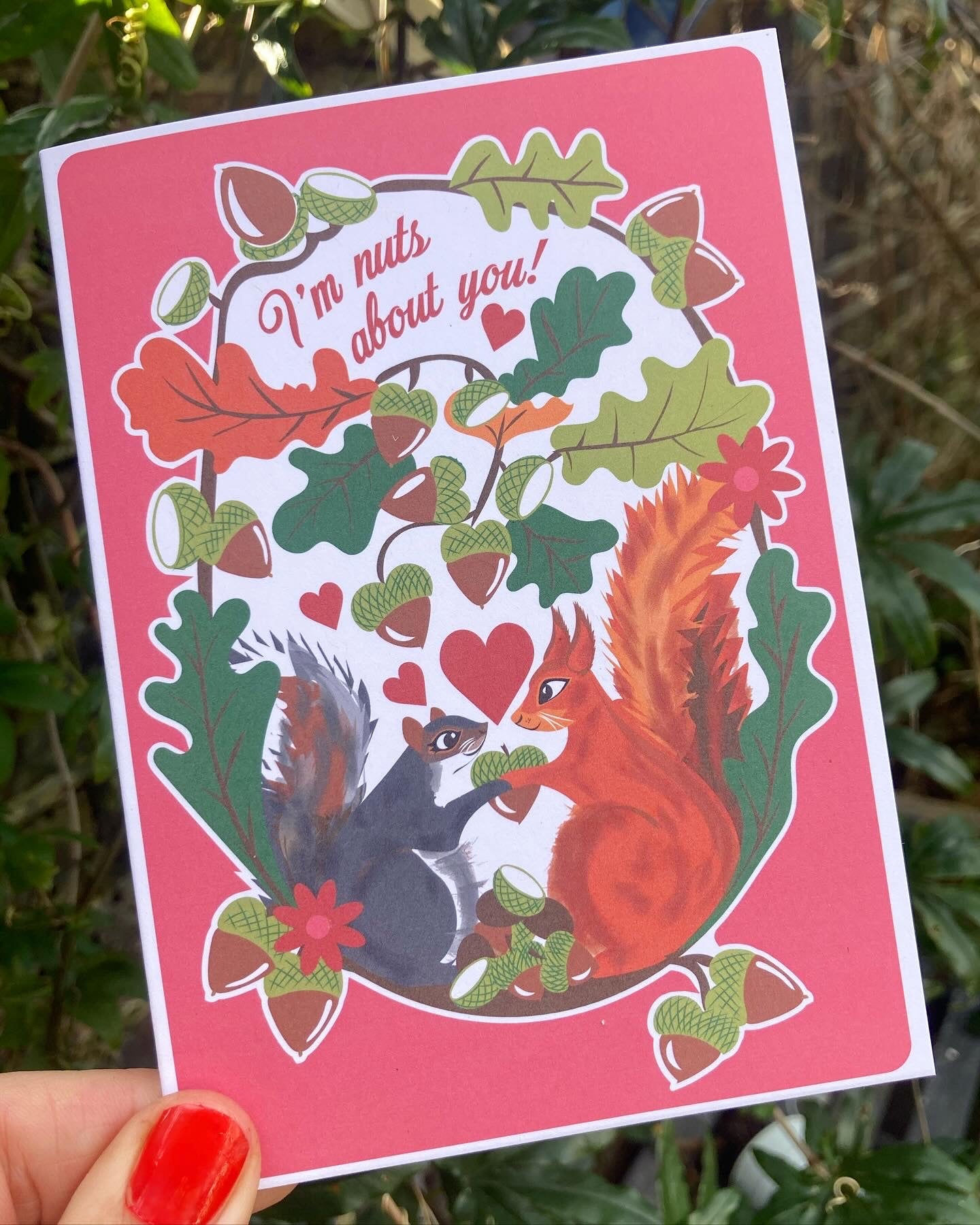 I’m nuts about you, valentines Card