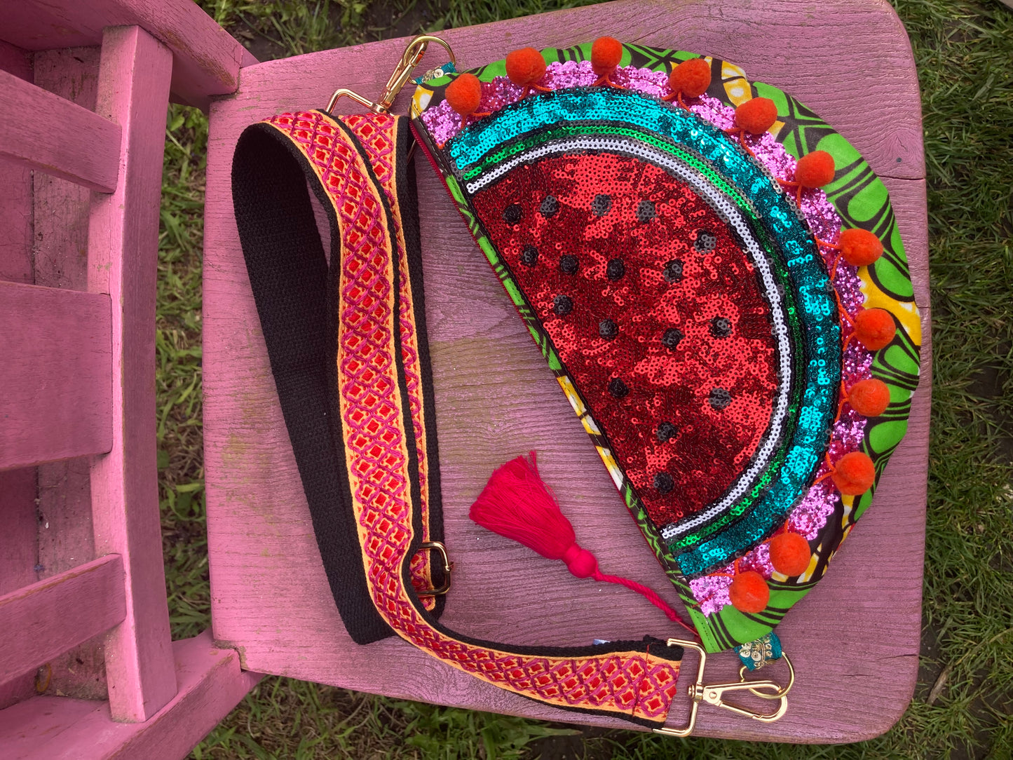 Watermelon cross body bag