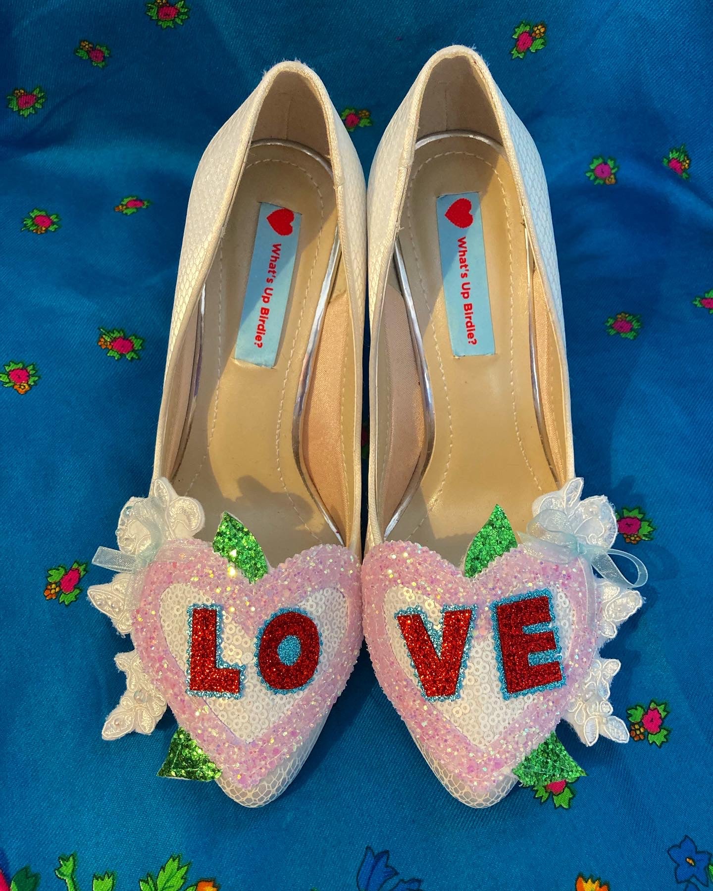 Shoe customisation, party shoes, bride shoes