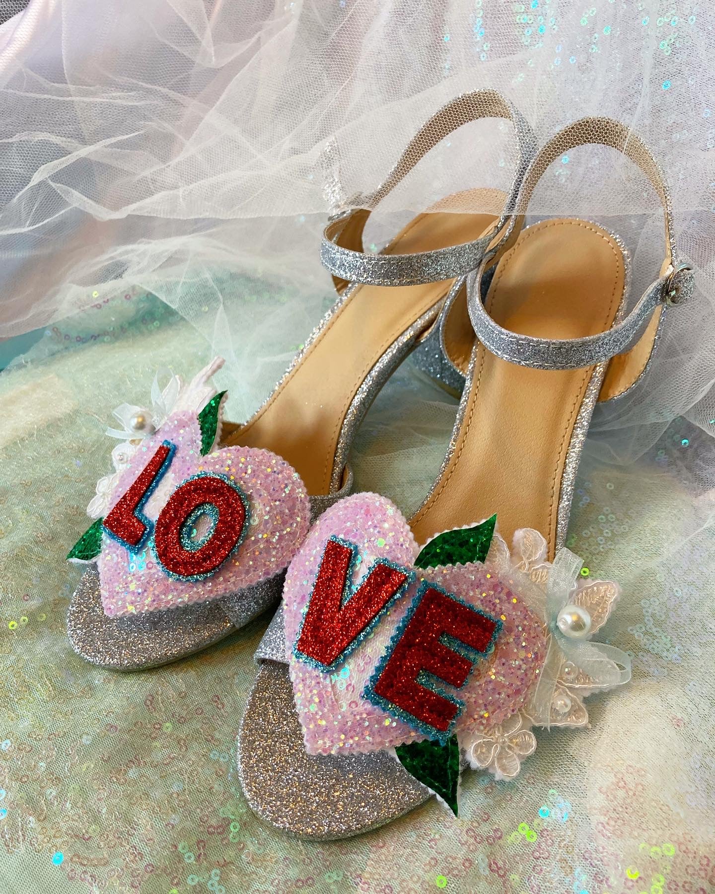 Shoe customisation, party shoes, bride shoes