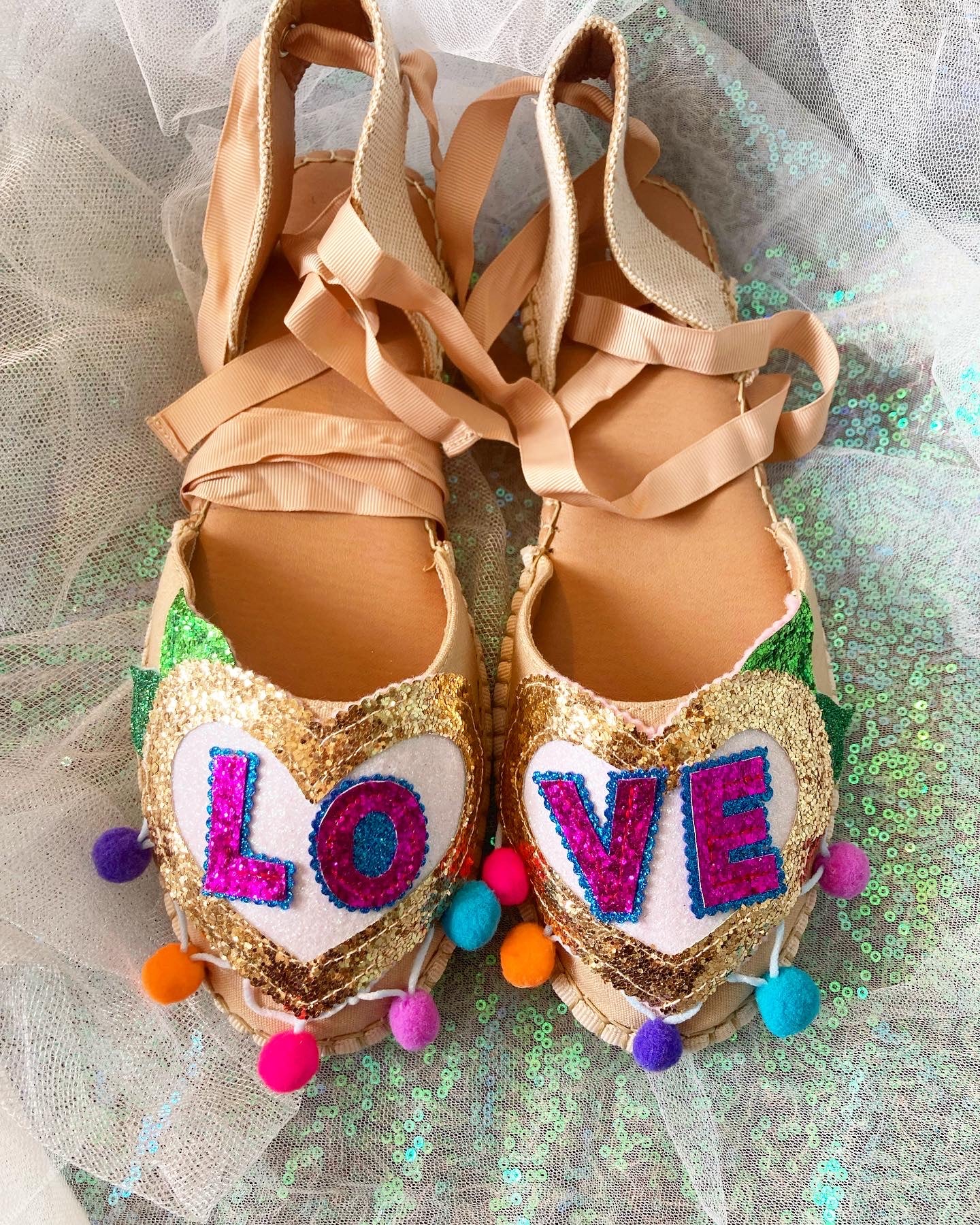 Shoe customisation, party shoes, bride shoes