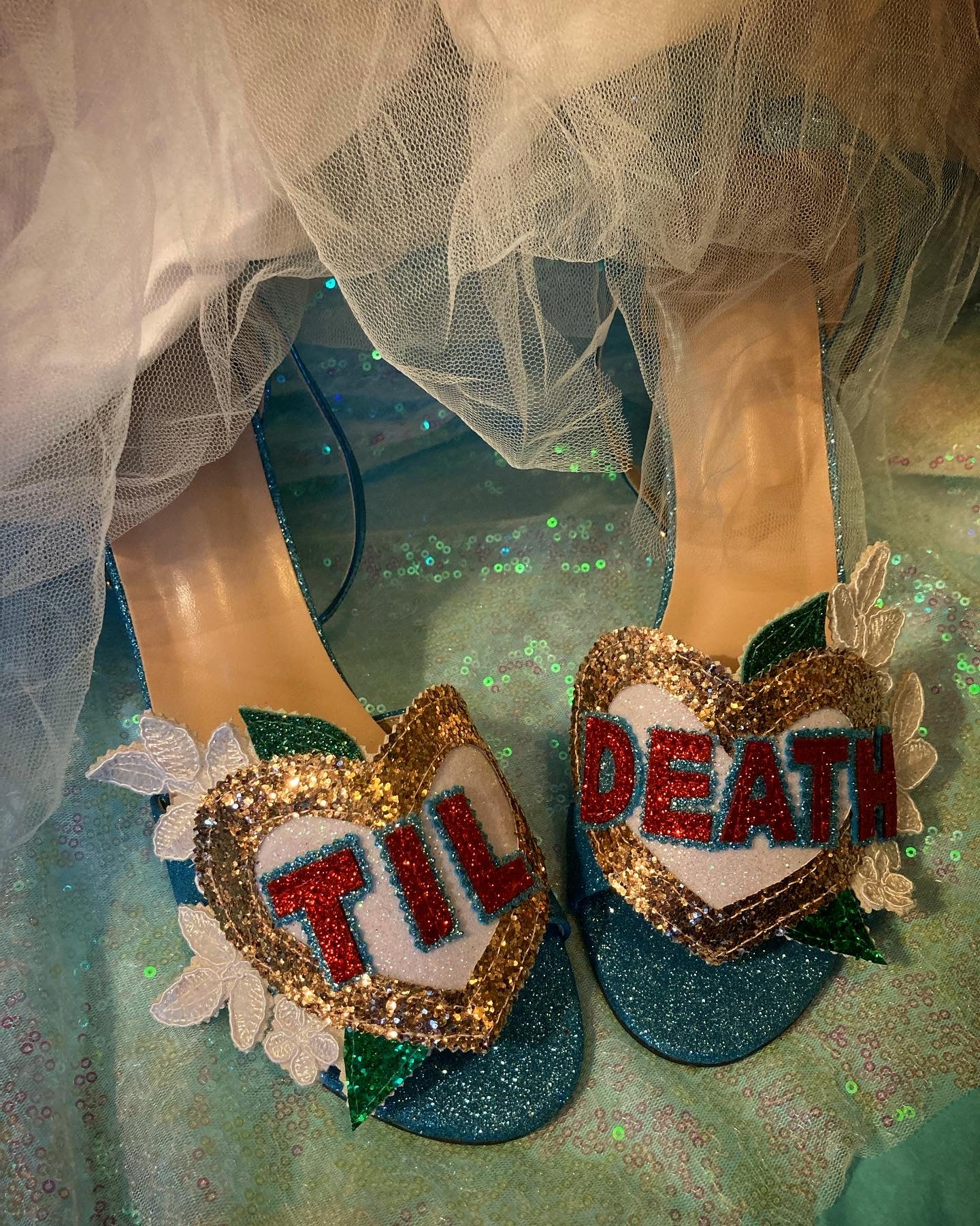 Shoe customisation, party shoes, bride shoes