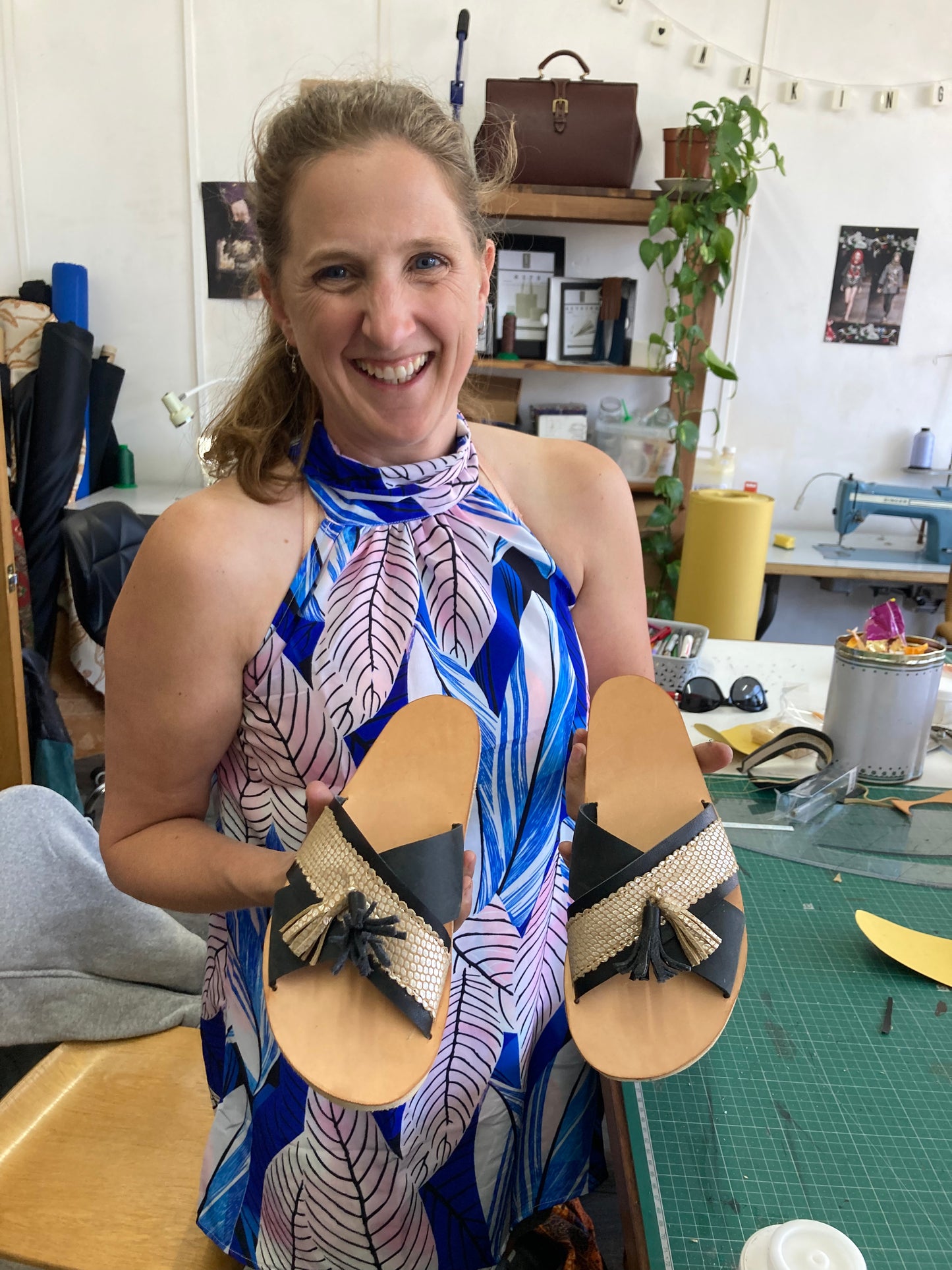 Leather sandal making workshop