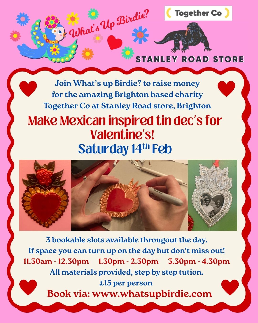 Brighton- Stanley Road store- Mexican tin Decoration workshop