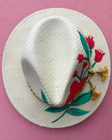 Hand painted fedora straw Sun hats