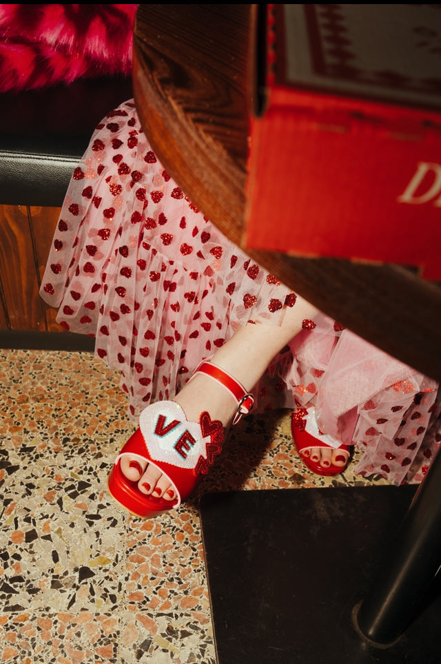 Love heart shoe clips