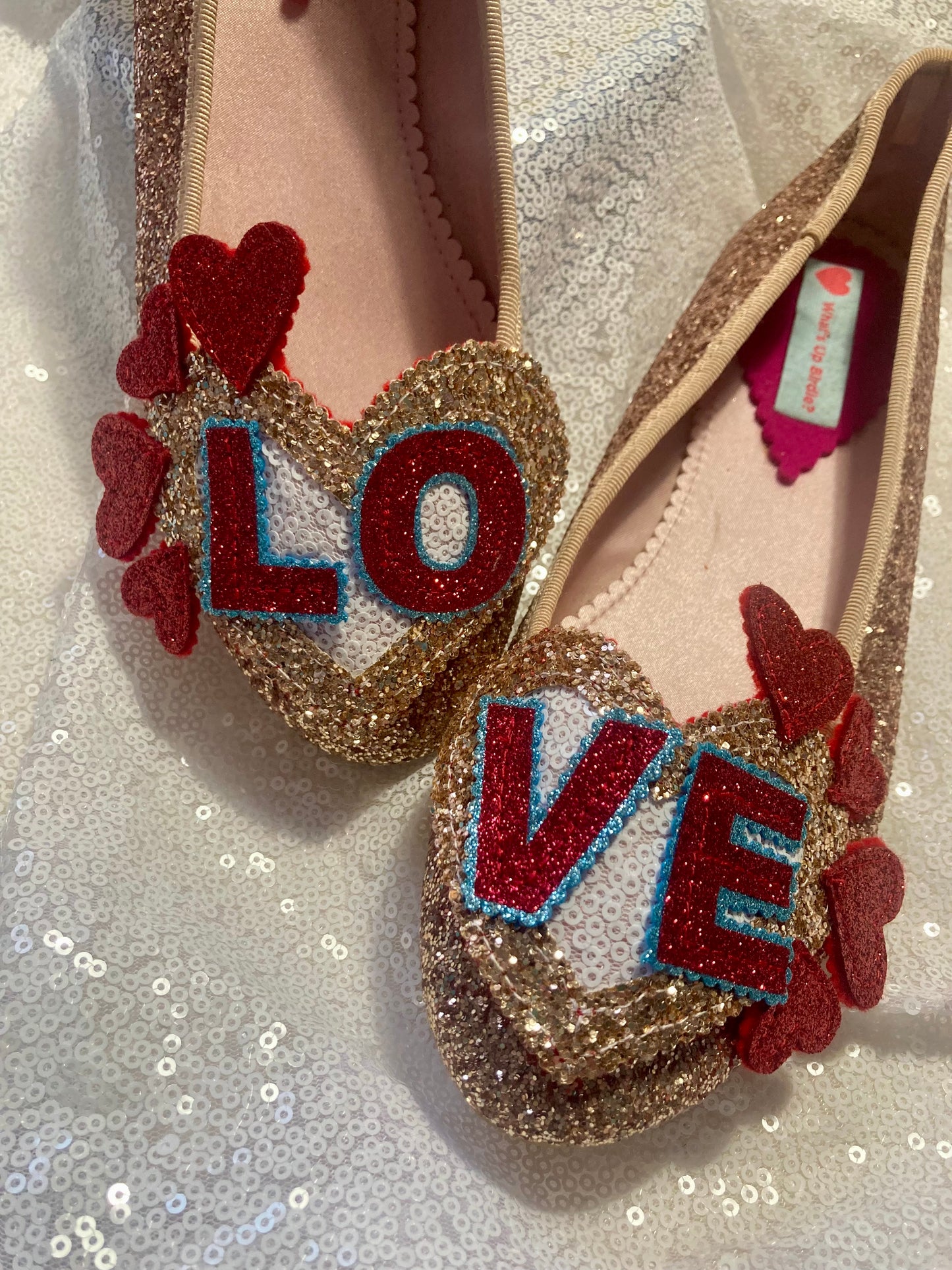 Love heart shoe clips