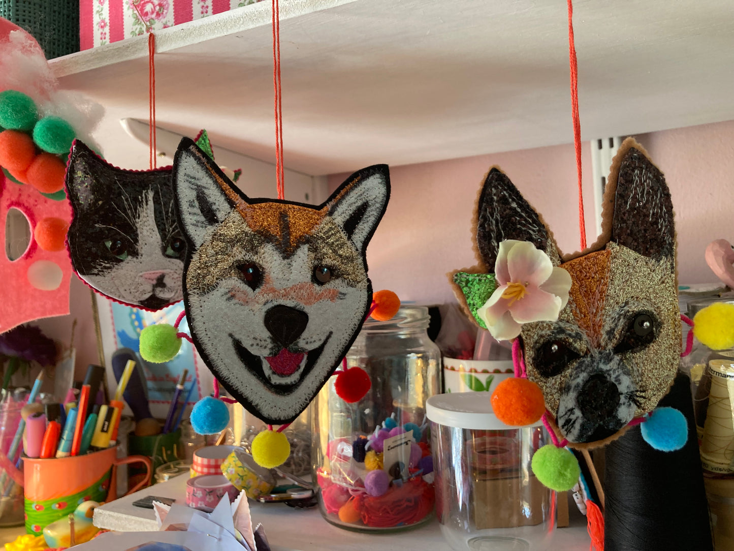 Pet portrait Christmas tree decoration