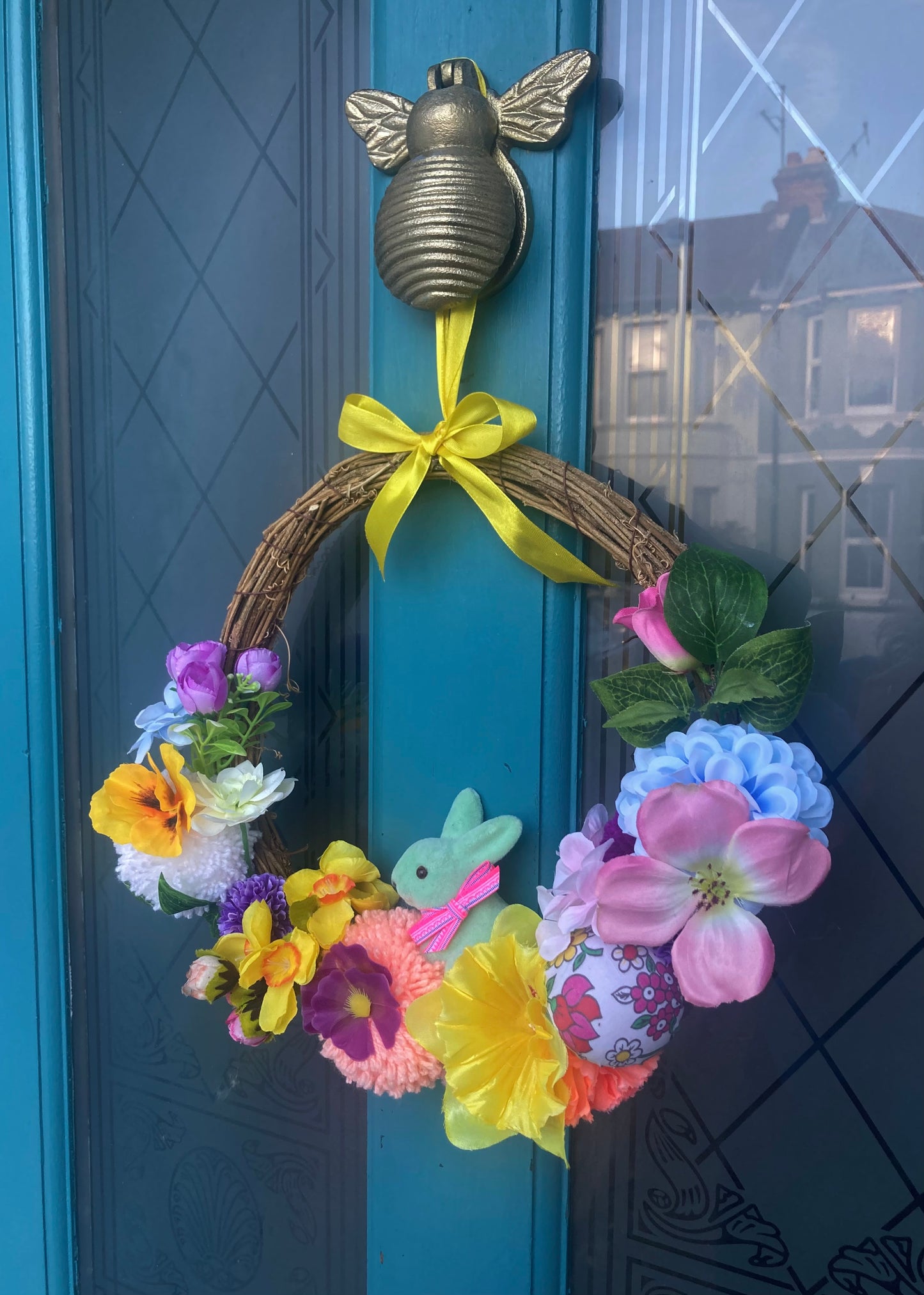 Spring bunny wreath