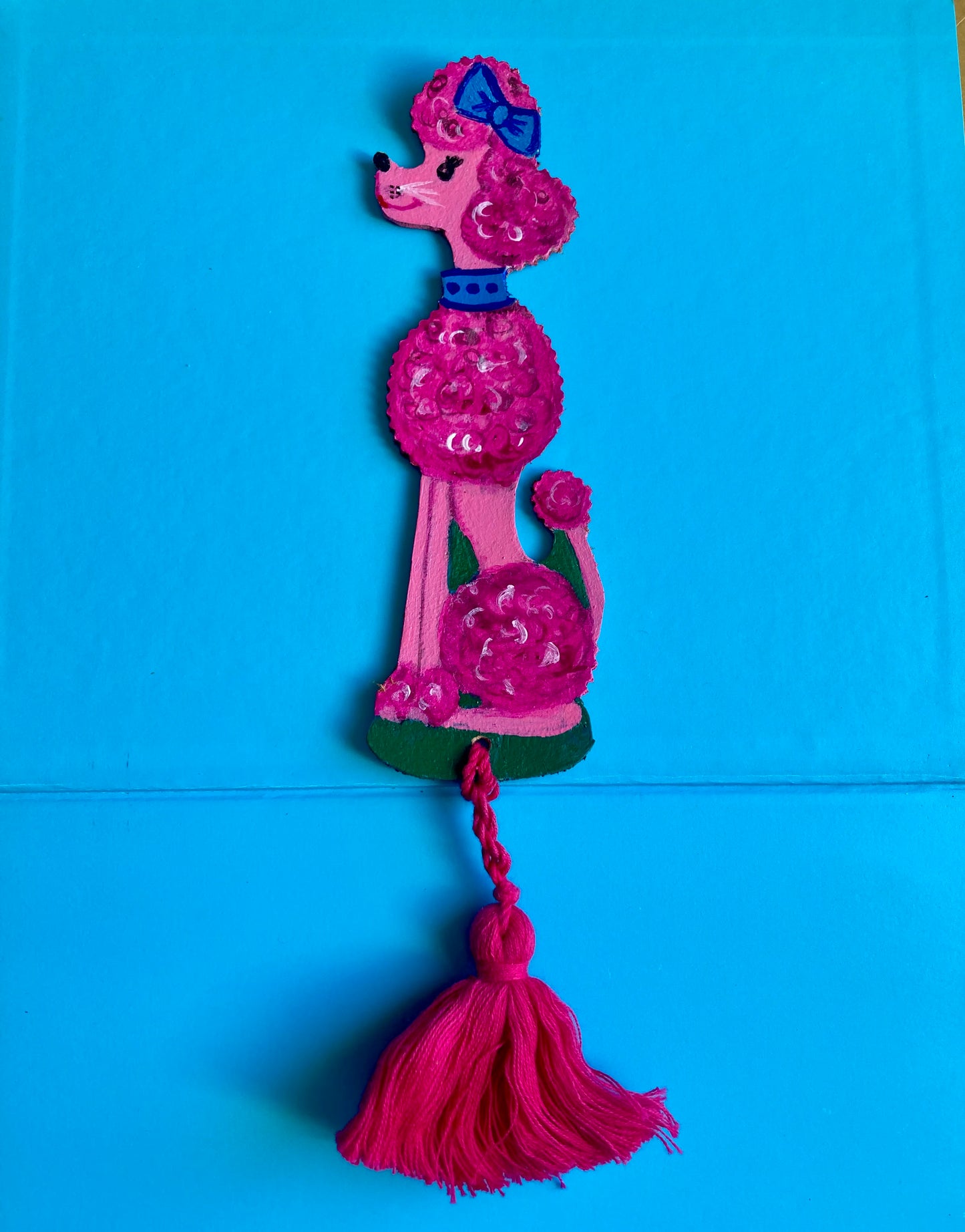 Hand painted genuine leather bookmarks