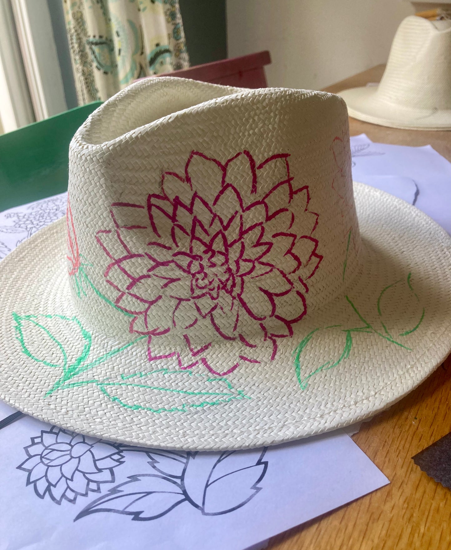 Hat painting, craft workshop