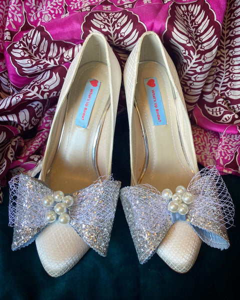 Bridal Bow shoe clips, bridal, party shoes