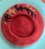 Hand printed Wool berets