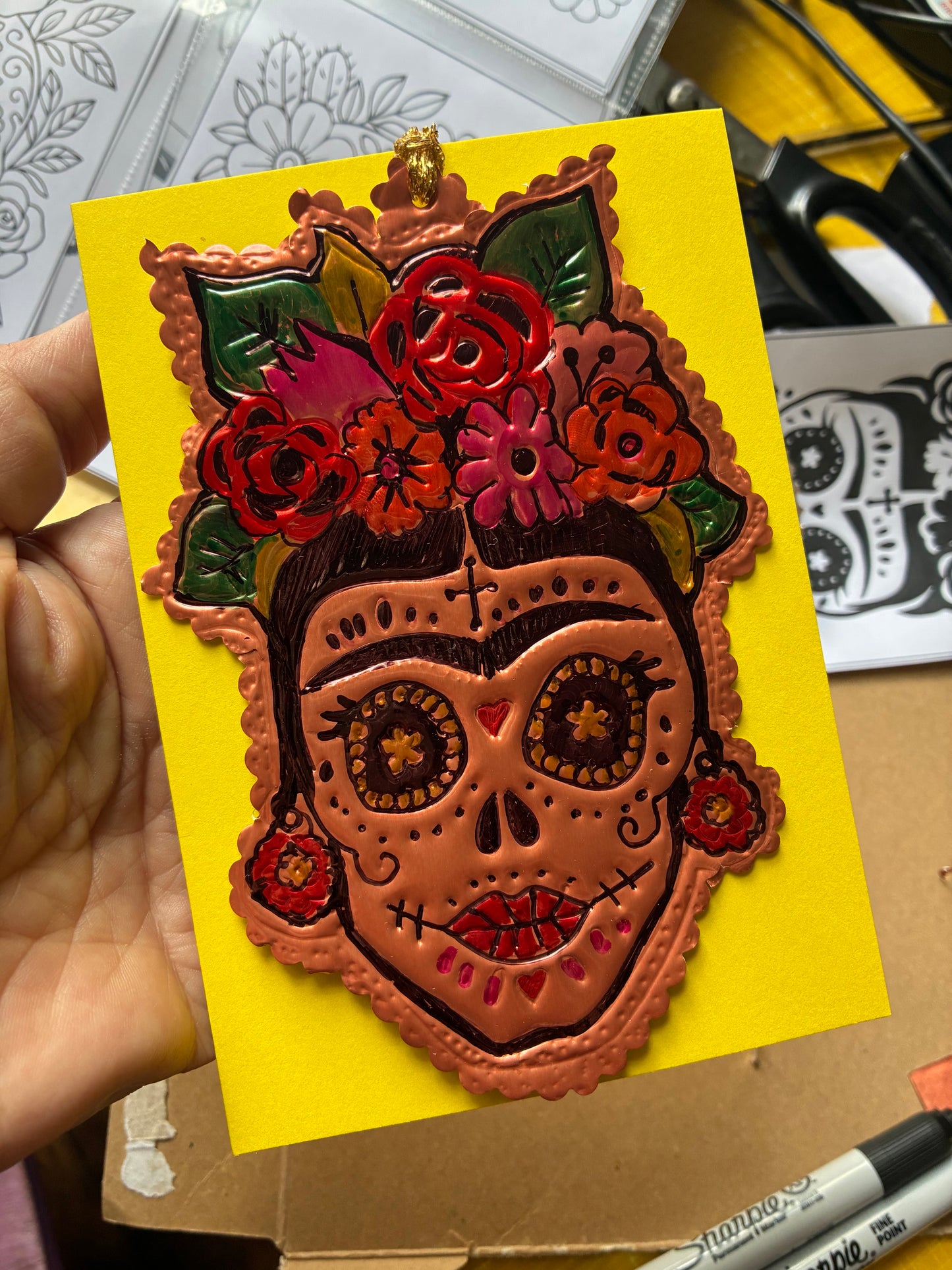 DIY Kit - Mexican Day of the dead tin decoration