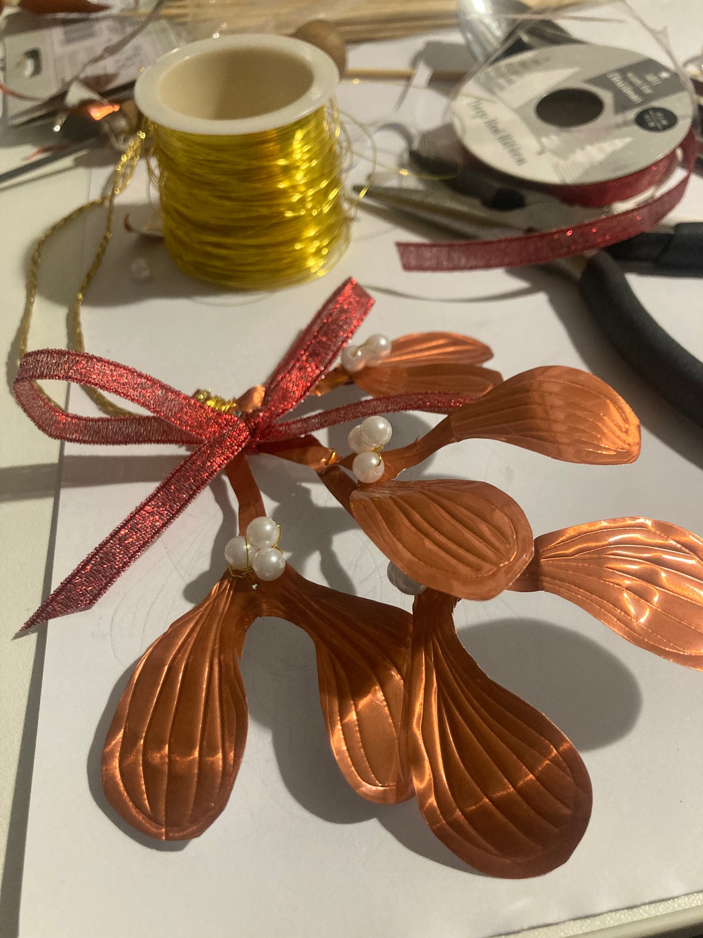 Christmas Embossed Mexican hojalata tin decoration workshops