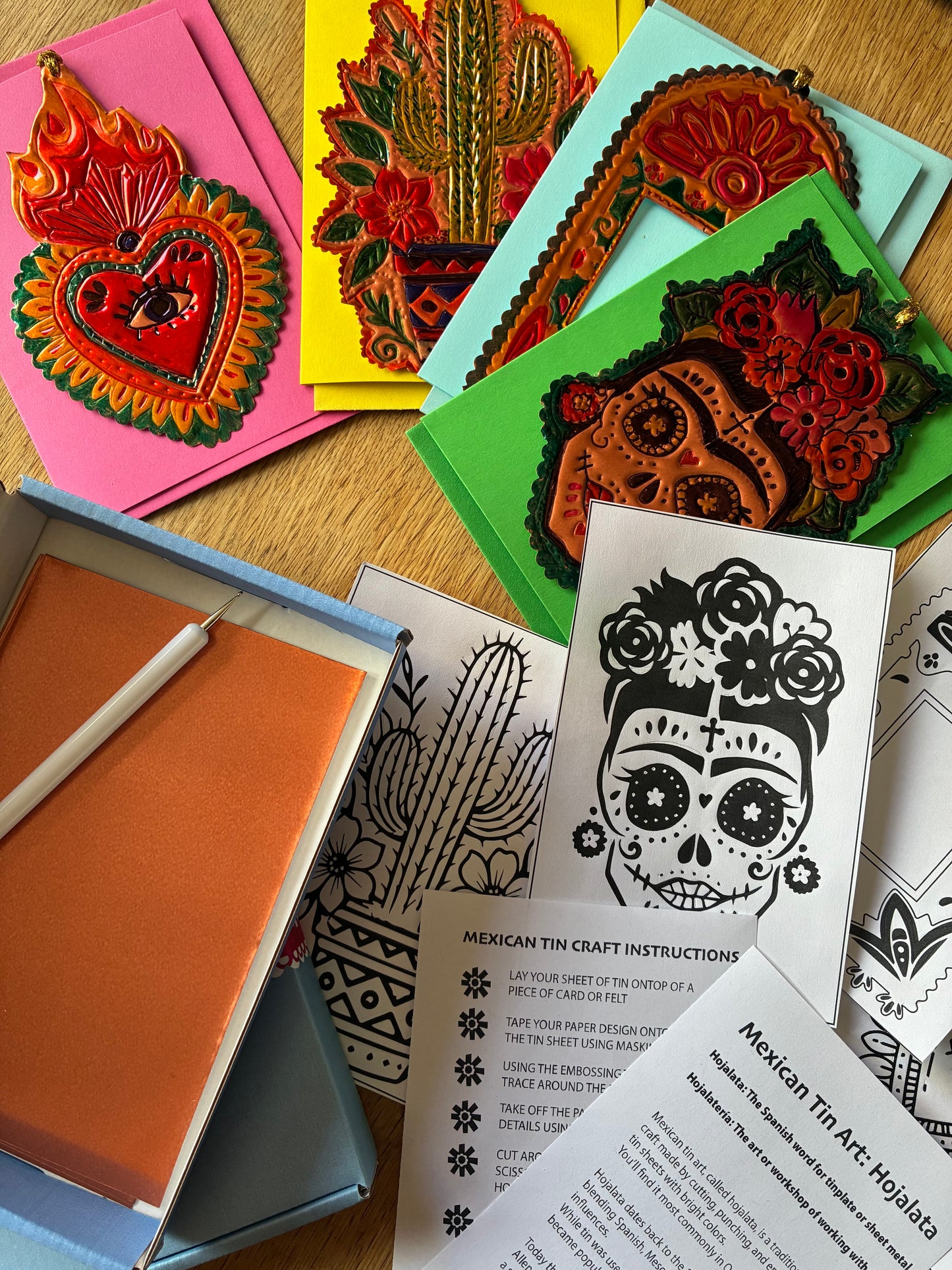 DIY Kit - Mexican Day of the dead tin decoration