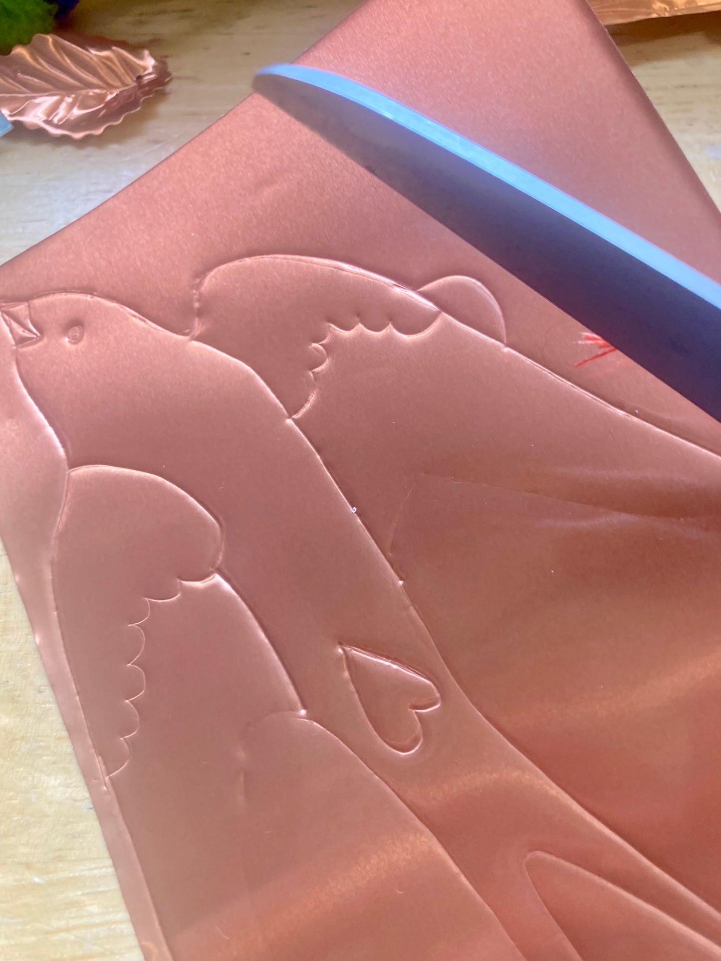 Embossed tin decorations