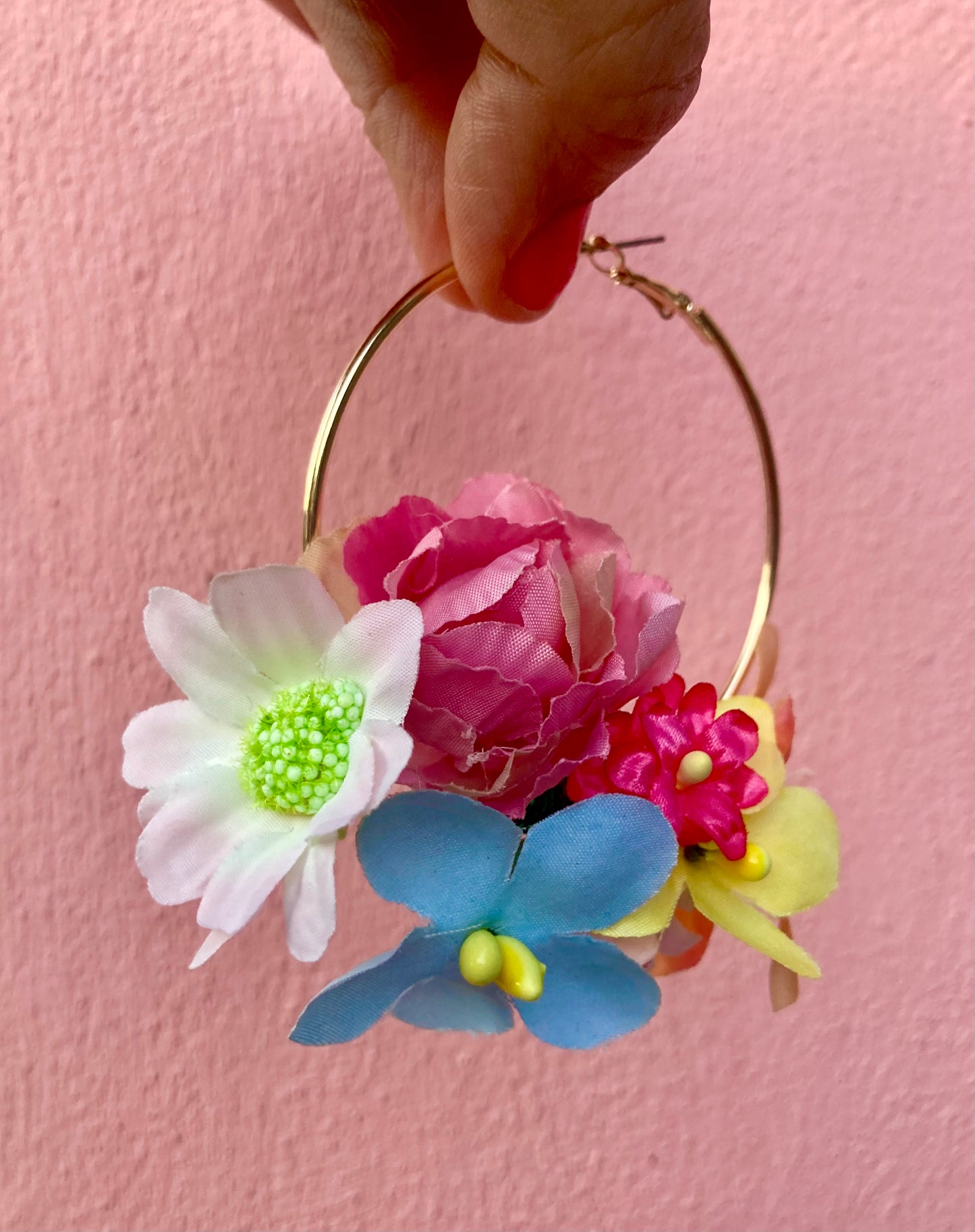 Hen creative parties - flower earrings