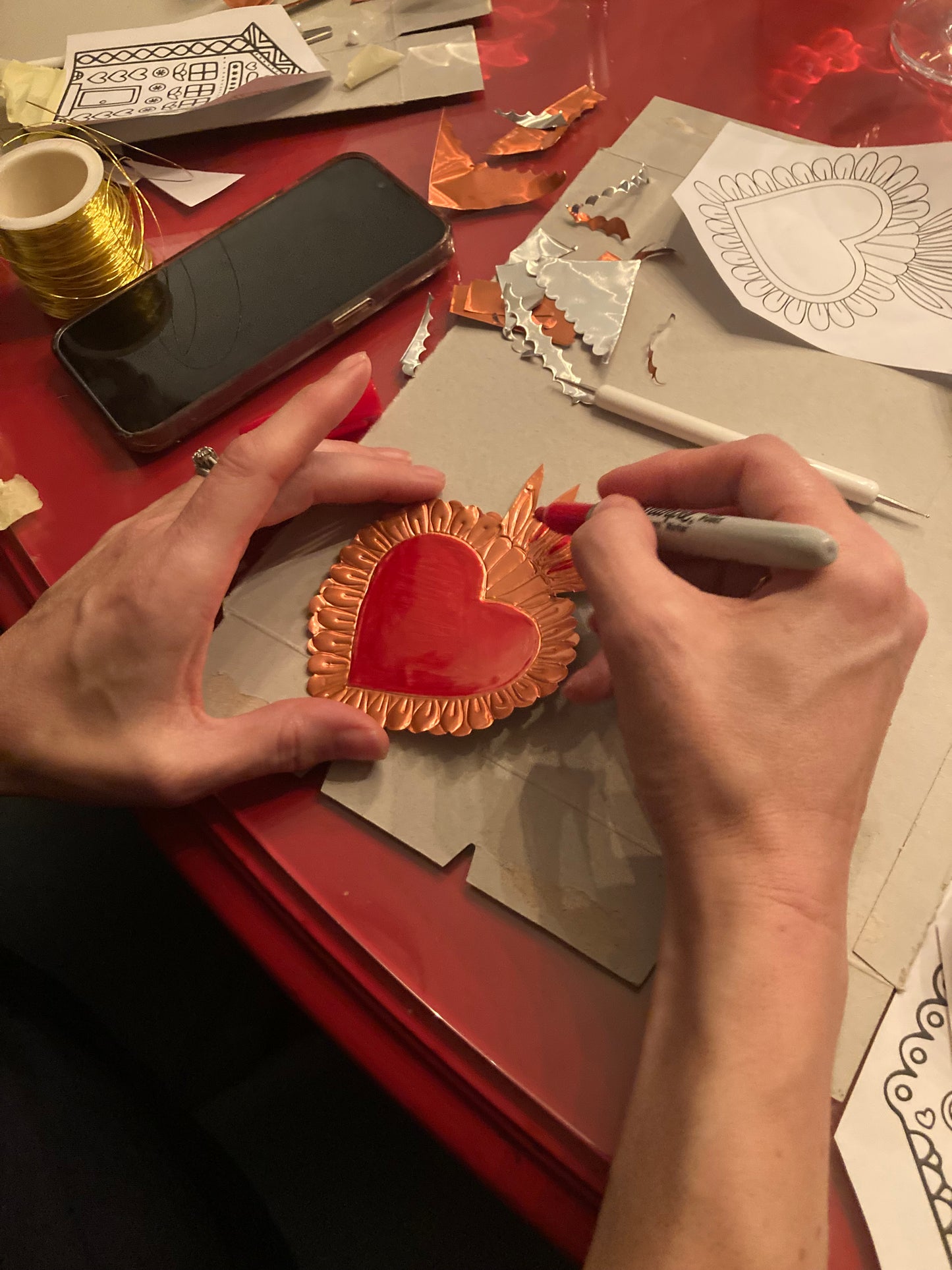 Galentines tin Decoration workshop