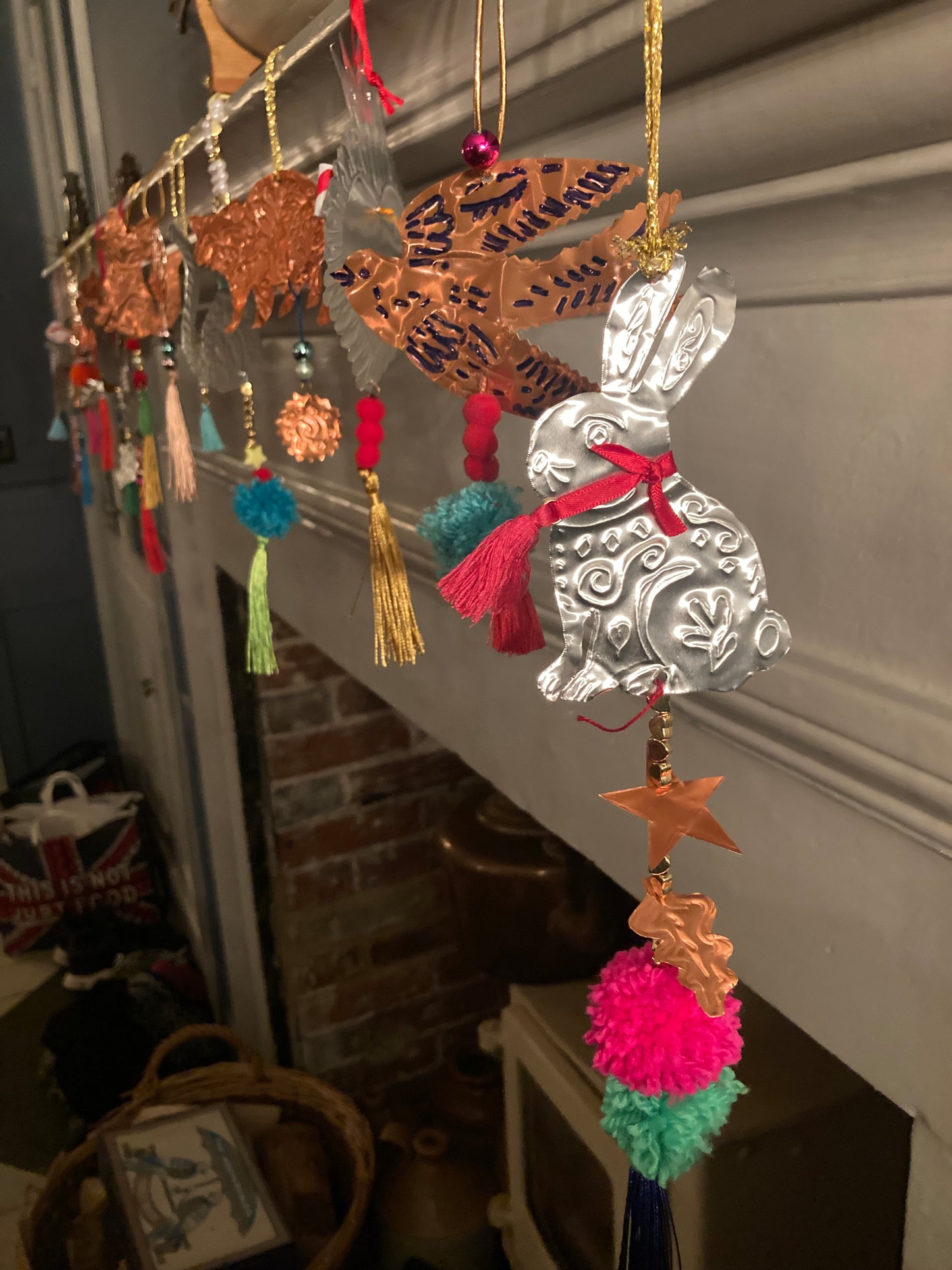 Christmas Embossed Mexican hojalata tin decoration workshops