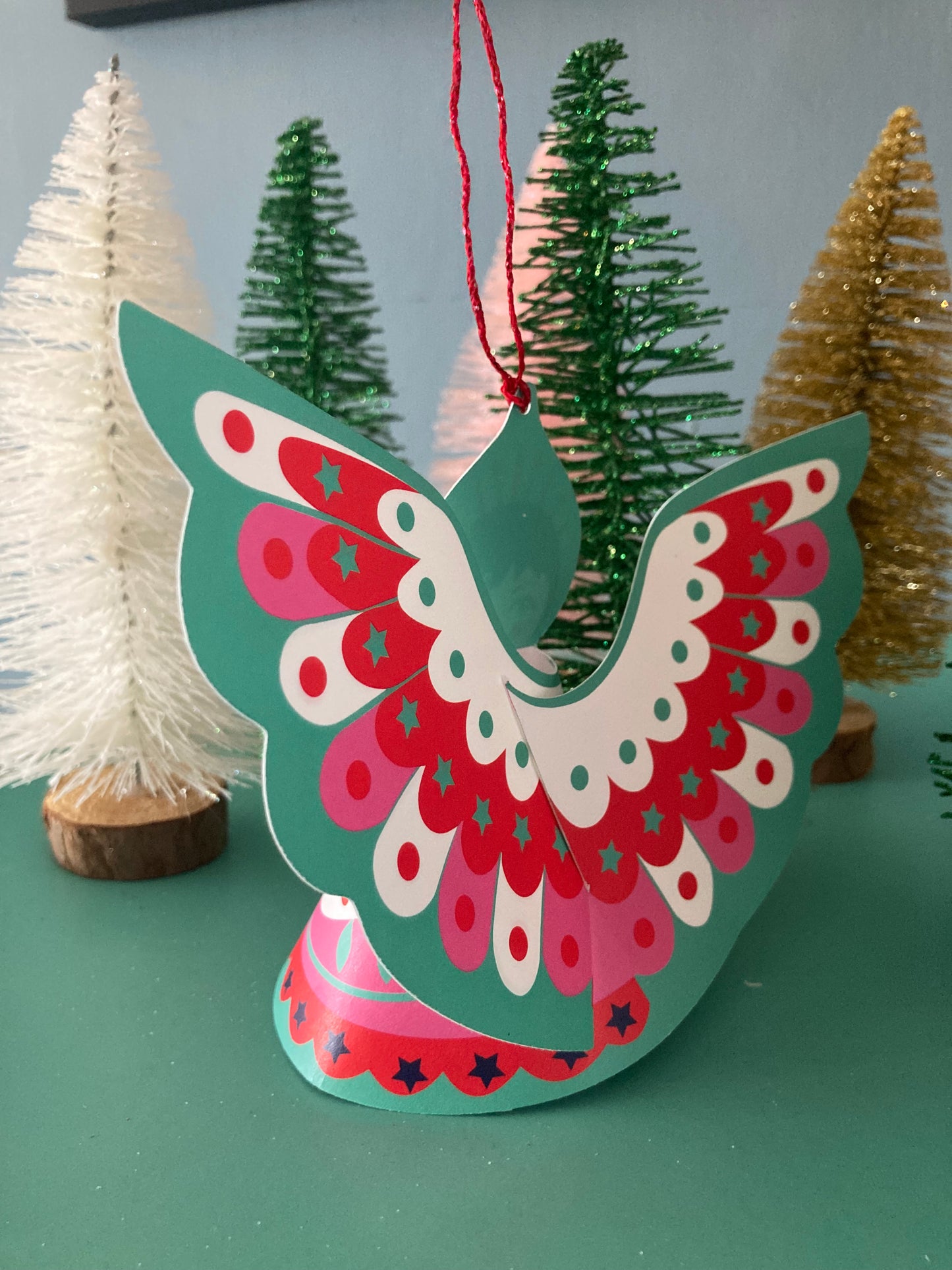 Christmas Hanging paper angel card