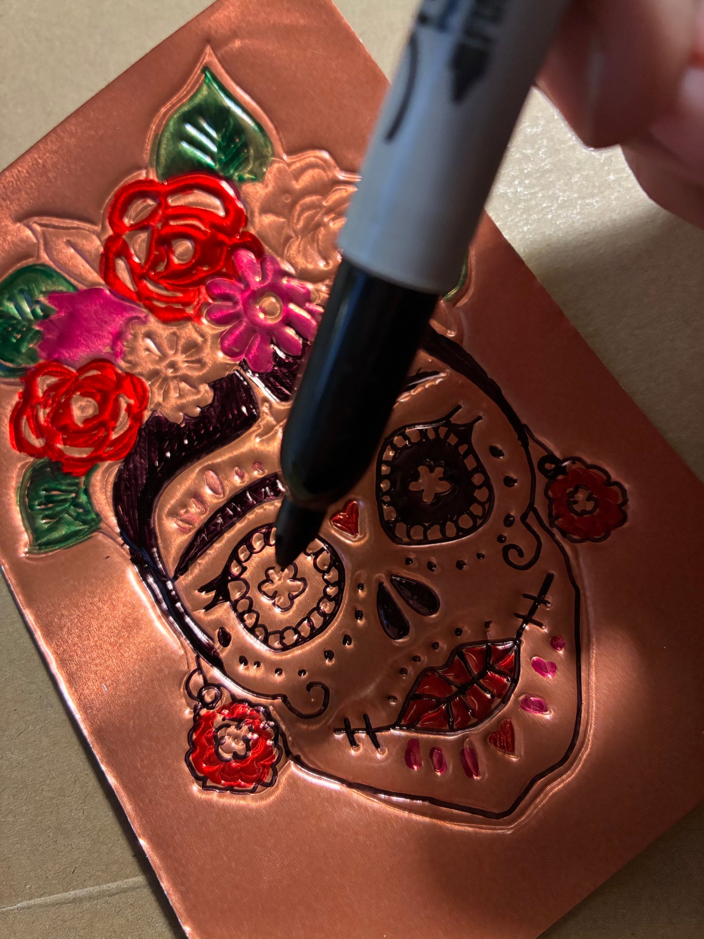 DIY Kit - Mexican Day of the dead tin decoration