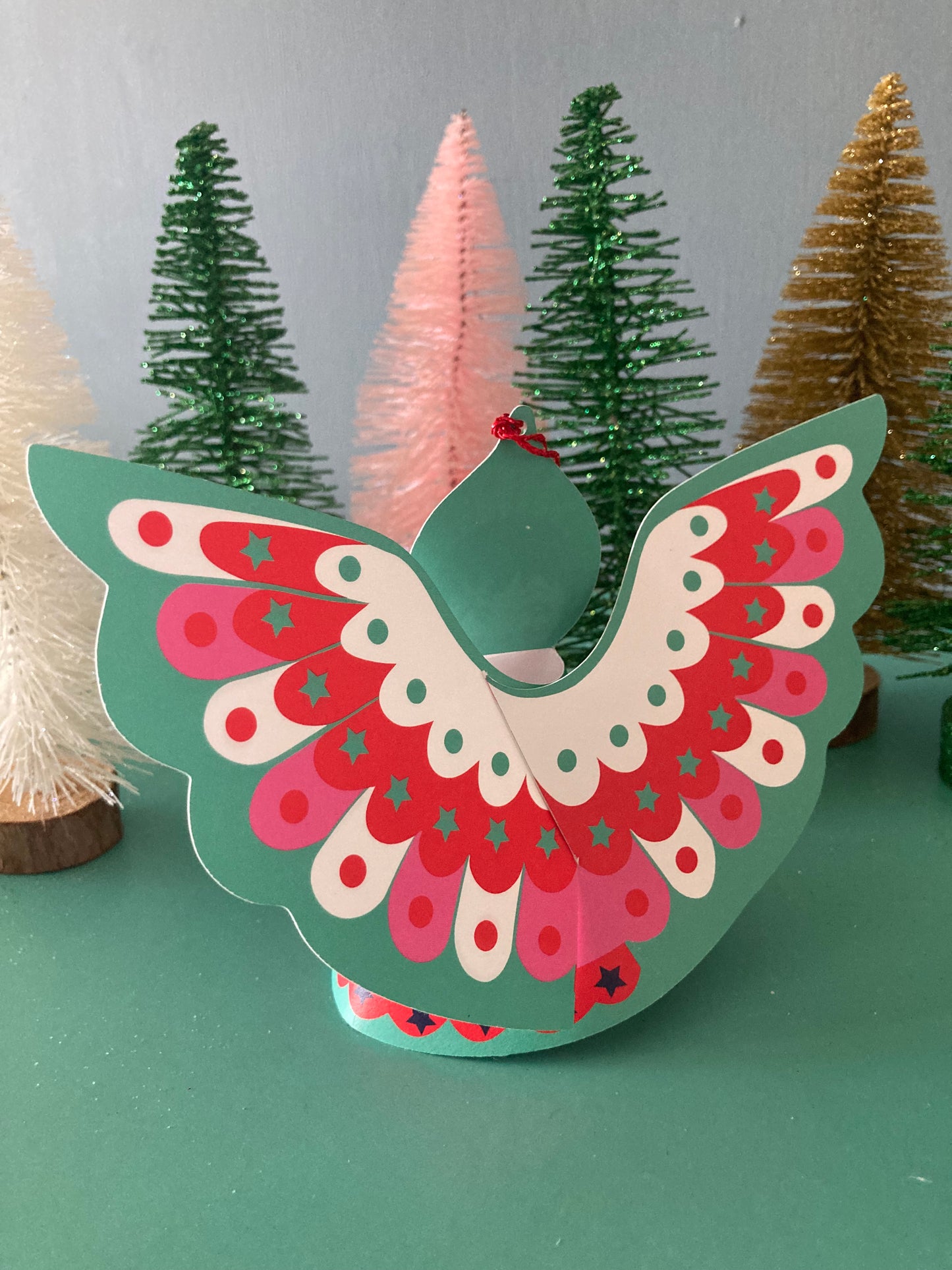 Christmas Hanging paper angel card