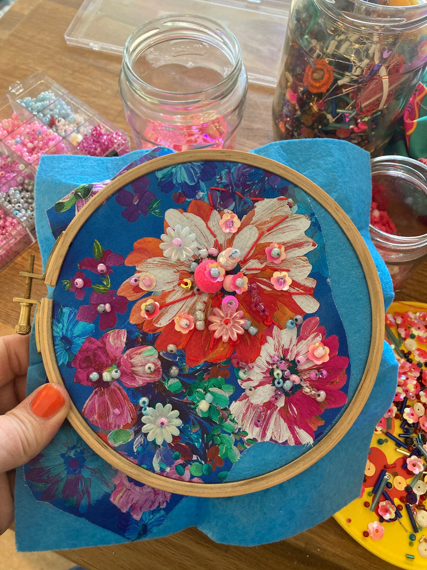 Applique Beaded Patch workshop