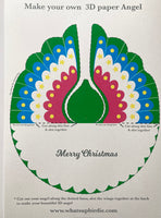 Christmas Paper Angel cut out card