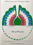 Christmas Paper Angel cut out card