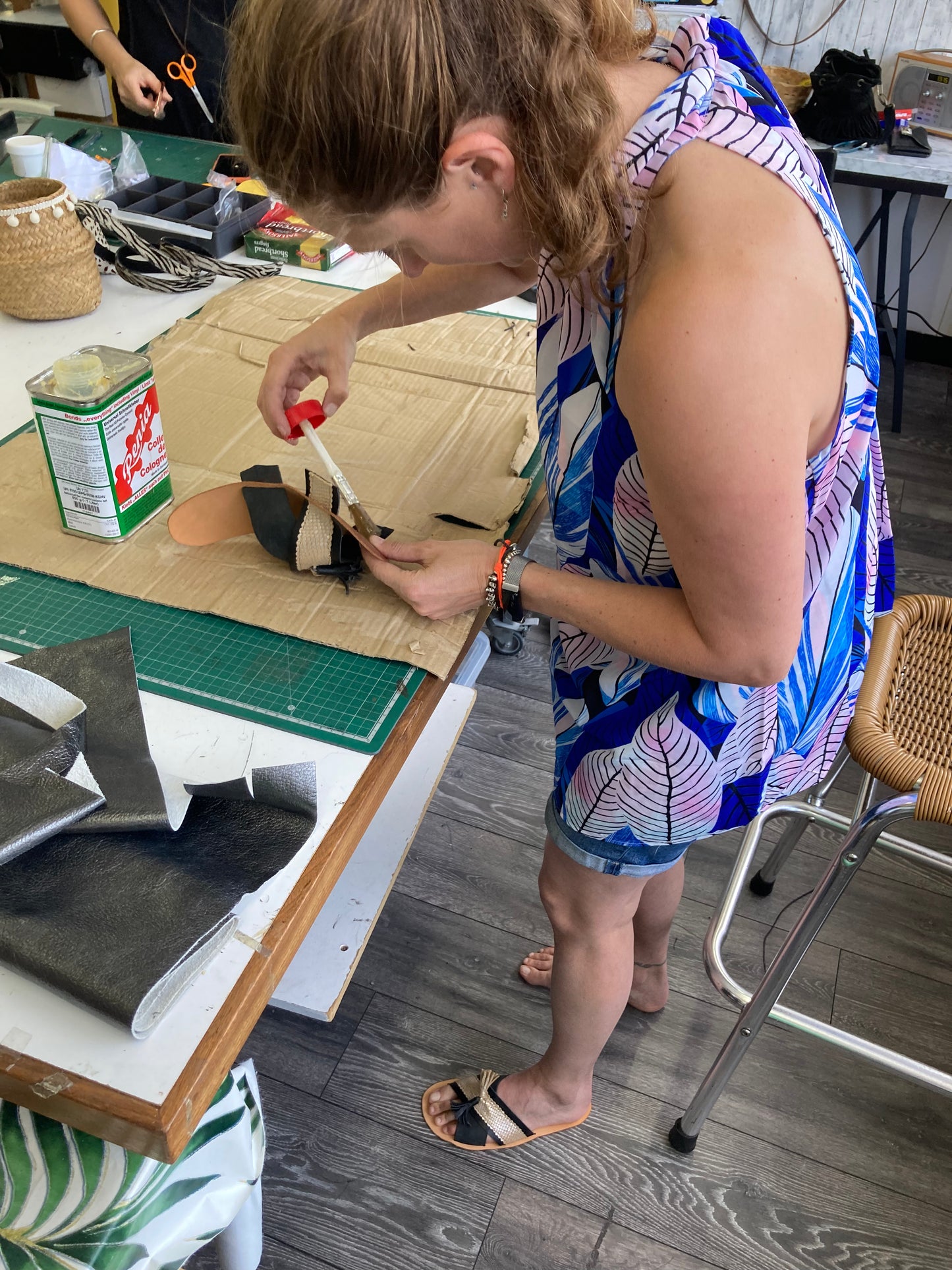 Leather sandal making workshop