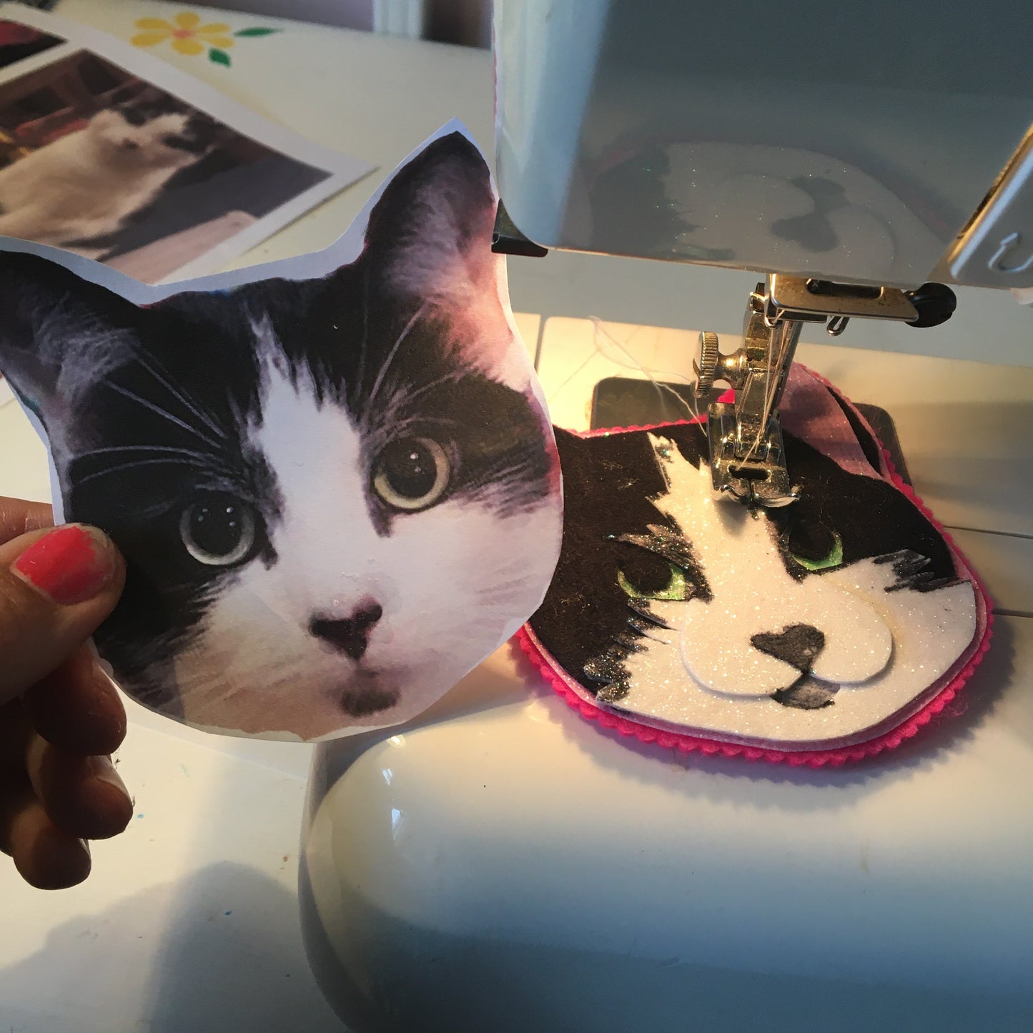 Pet portrait brooch