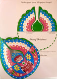 Christmas Paper Angel cut out card